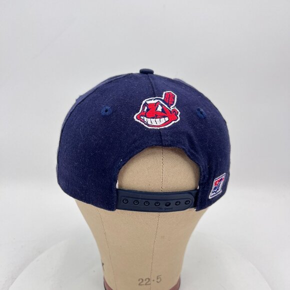 Cleveland Indians The Games One Size Fits All Blue Navy Red Snap Back Cap Hat - Picture 5 of 11